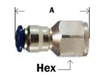 Nickel Plated Brass Push In Female Connector Diagram